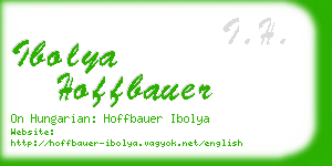 ibolya hoffbauer business card